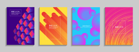 Modern colorful geometric abstract background. Fluid shapes composition for banner, poster, book or...
