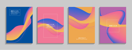 Modern colorful geometric abstract background. Fluid shapes composition for banner, poster, book or web. vector illustration design.のイラスト素材