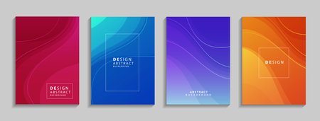 Modern colorful geometric abstract background. Fluid shapes composition for banner, poster, book or web. vector illustration design.のイラスト素材