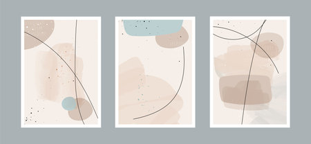Abstract arts background with different shapes for wall decoration, postcard or brochure cover design. Vector  illustrations design.のイラスト素材