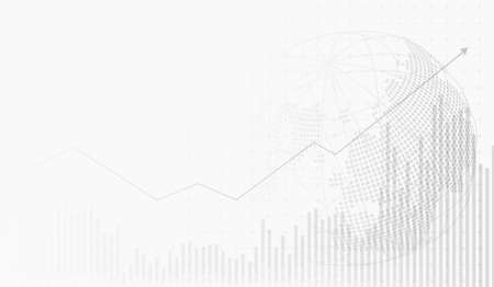 Stock market investment trading graph in graphic concept suitable for financial investment or Economic trends business idea. Vector design.のイラスト素材