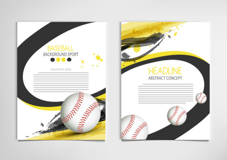 Baseball championship or tournament poster or label vector design.のイラスト素材