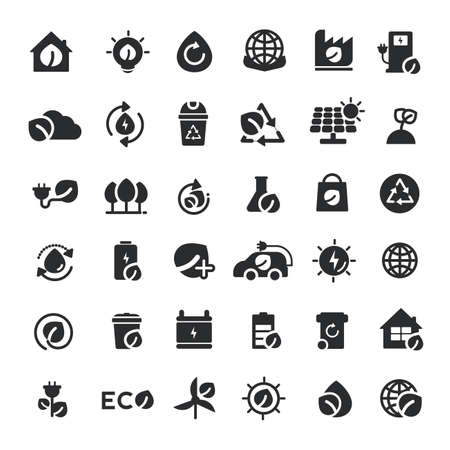 Smart home icons set. contains such icon as smart TV, smart light, safety house, temperature control, electric equipment and more. vector design.のイラスト素材