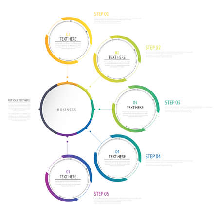Infographics number options template. Can be used for work flow layout, diagram, business step.のイラスト素材