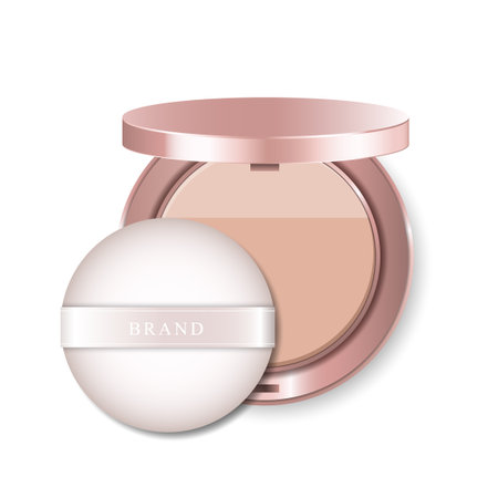 Modern cheek blush ads, on white background illustration vector design.のイラスト素材