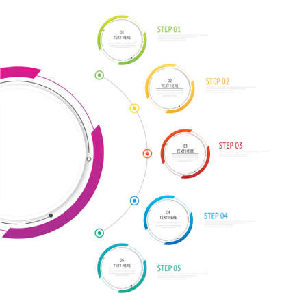Infographics number options template. Can be used for work flow layout, diagram, business step.