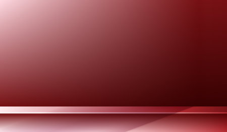 Cosmetic and premium podium display for product presentation branding and packaging on red background. studio stage with shadow. vector design.のイラスト素材