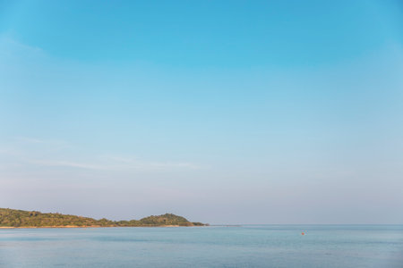 Relaxing seascape with the sky and the sea of blue and mini island.の写真素材