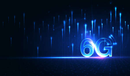 6G technology concept. modern network connection concept background. global connection and internet network concept, new generation networks. vector design.のイラスト素材