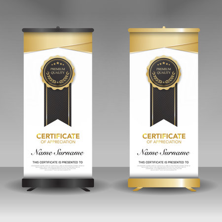 stand backdrop display business exhibition template design. mock up promotion banner backdrop equipment. vector.のイラスト素材
