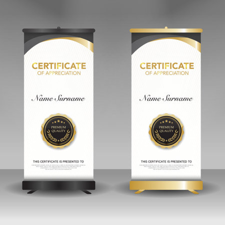 stand backdrop display business exhibition template design. mock up promotion banner backdrop equipment. vector.のイラスト素材