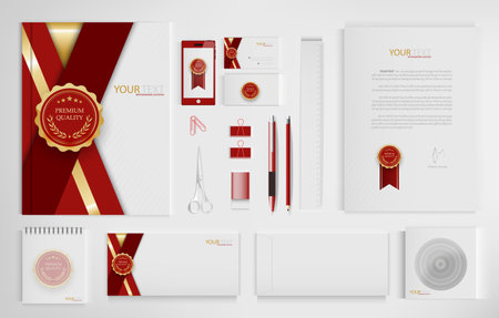Set of office documents for business, vector Illustration.のイラスト素材
