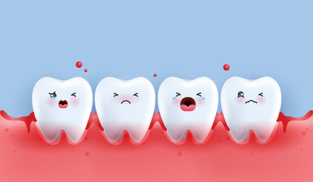 Dental care illustration set. dentists treat  teeth decay to avoid pain when chewing. teeth decay treatment concept. remove plaque, treat teeth decay. medical apps, websites and hospital. vector.のイラスト素材