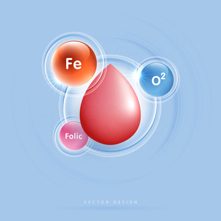 blood and vitamins for healthy lungs. vitamin C, E, B6, Ca and omega 3. medical food supplement concepts. health care medical. vector design.のイラスト素材