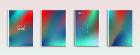 Set of covers design templates gradient abstract backgrounds of business. trendy modern design. applicable for landing pages, covers, brochures, flyers, presentations, banners. Vector design.のイラスト素材