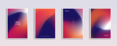 Set of covers design templates gradient abstract backgrounds of business. trendy modern design. applicable for landing pages, covers, brochures, flyers, presentations, banners. Vector design.のイラスト素材