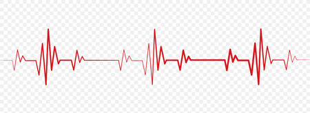 Heart pulse and heartbeat. heartbeat lone, cardiogram. beautiful healthcare, medical background. modern simple design for medical apps, websites and hospital. vector design.のイラスト素材