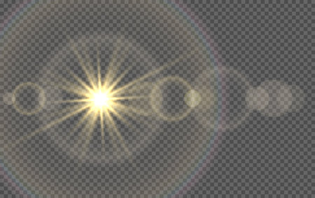 Effect sparkling stars light burst explosion, flickering and flashing lights. collection of different light effects on black background. transparent lens flares and lighting effects. vector design.のイラスト素材