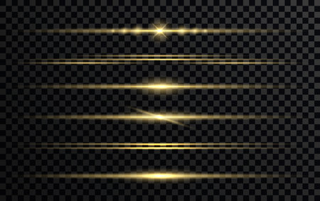 Effect sparkling stars light burst explosion, flickering and flashing lights. collection of different light effects on black background. transparent lens flares and lighting effects. vector design.のイラスト素材