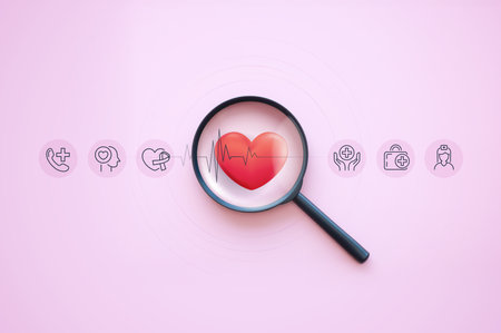 World heart day. heart pulse and heartbeat. heartbeat lone, cardiogram. beautiful healthcare, medical background. modern simple design for medical apps, websites and hospital.の写真素材