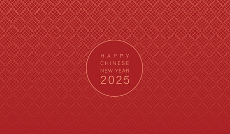 Chinese new year 2025 of the snake banner template design with snake, chinese lantern and chinese fan red background. red traditional chinese vector design with snake.のイラスト素材