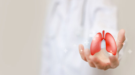 Health care and medical about lungs. respiratory disease, lung cancer, bronchitis, bronchial asthma, tuberculosis, pneumonia, hospital. world no tobacco day. lung disease treatment for hospital.の写真素材