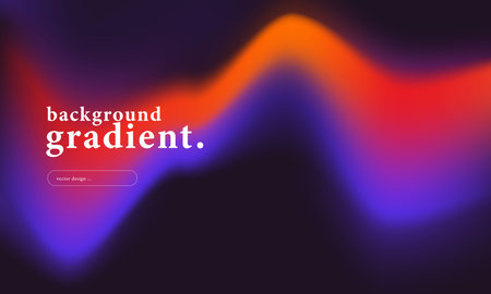 Colorful abstract gradient background with vibrant orange, red, black and blue cyan hues blending smoothly. Perfect for modern design, tech, fashion, or digital art projects. vector design.のイラスト素材