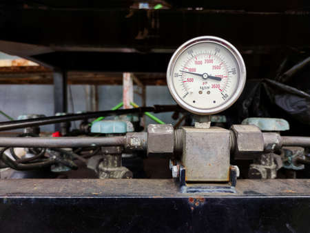 Close-up Pressure Gauge of Carbon dioxide (CO2)