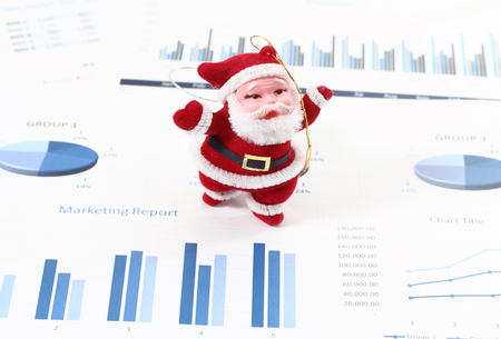 image of financial report and graphics for businessの写真素材