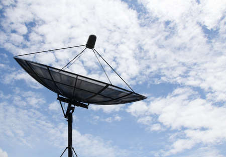 Satellite dish for communication broadcast and network outdoorの写真素材