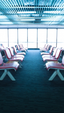 Don Mueang International Airport   Empty waiting room at airportの写真素材
