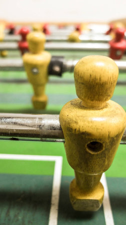 Close Up of a Table Top Football Game