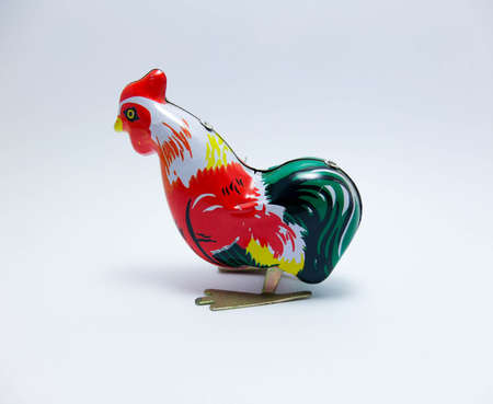 Tin Toys Colorful Chickenの写真素材