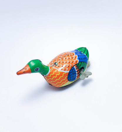 Tin Toys Colorful Duckの写真素材