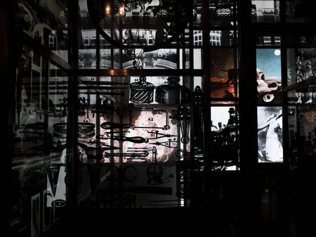 Abstract background interior with graphic and wire-frameの写真素材