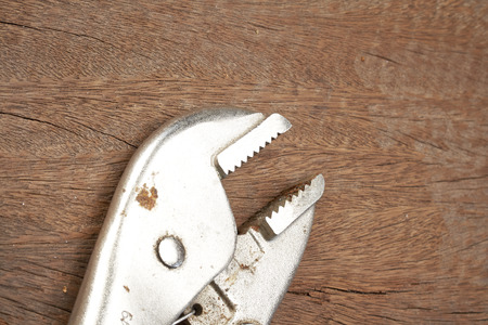 locking Pliers On woodの写真素材