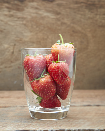 Strawberries in glassの写真素材