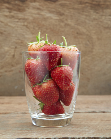 Strawberries in glassの写真素材