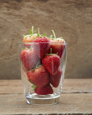 Strawberries in glassの写真素材