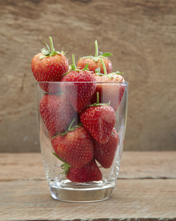 Strawberries in glassの写真素材