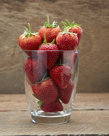 Strawberries in glassの写真素材