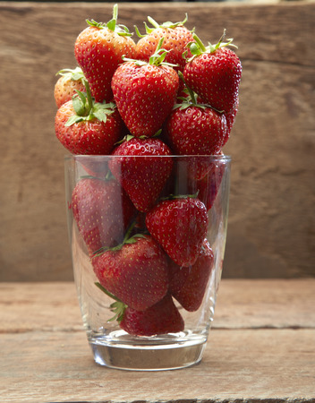 Strawberries in glassの写真素材