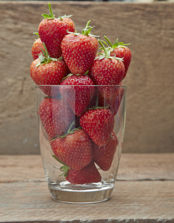 Strawberries in glassの写真素材