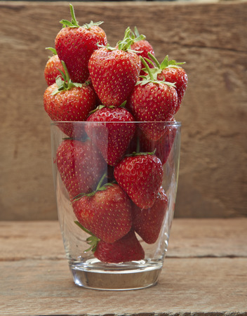 Strawberries in glassの写真素材