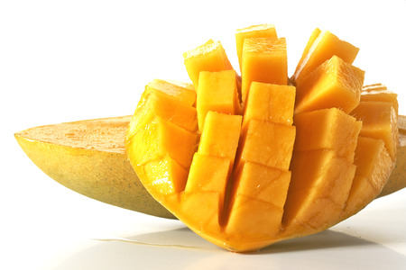Mango on a white background.の写真素材