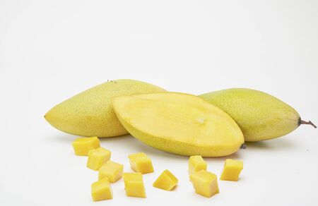 Mango on a white background.の写真素材
