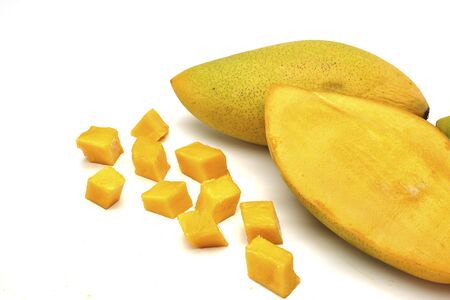 Mango on a white background.の写真素材