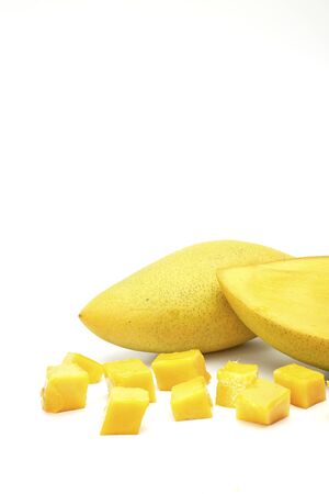 Mango on a white background.の写真素材