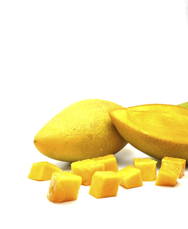 Mango on a white background.の写真素材