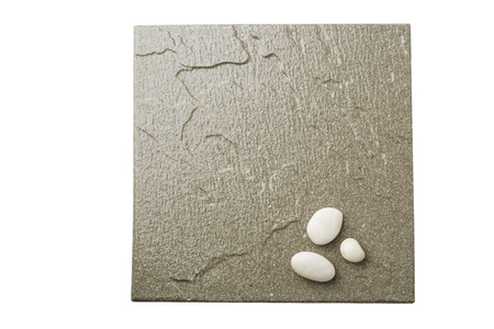 flowers on the tile-white stoneの写真素材